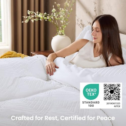 JOLLYVOGUE Duvet Cover King, 3-Piece, Ultra Soft Pre-Washed Microfiber