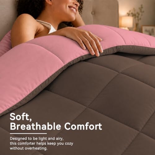 Anluoer King Size Comforter Set, 7 Piece Bed in a Bag King Bedding Sets