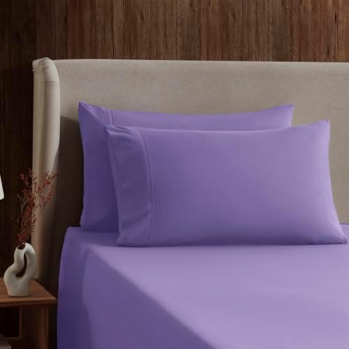 Nestl Twin XL Sheet Set - Bed Sheets - Lavender - 3-Piece Deep Pocket