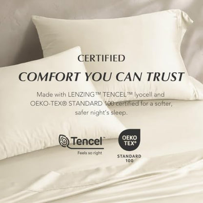 EverGrace Tencel™ Sheet Set, Breathable & Cooling, Queen, Ivory White