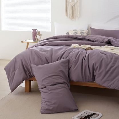 ROSGONIA Alaskan King Comforter, Dusty Purple, 136x120 Soft Bedding Quilt