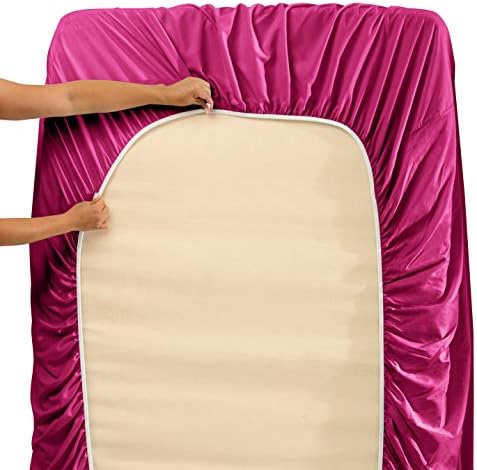 Clara Clark Twin Sheets, 5 Piece Set - Hotel Luxury Sheets for Twin Size Bed, Super Soft Bedding Set, Twin Size, Magenta