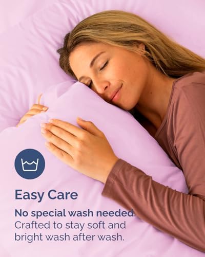 Queen Pillow Cases Set of 6 - Ultra Soft Pillowcase Covers - Light Pink