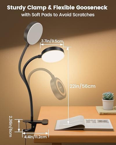 Glocusent 72 LED Desk Lamp for Dorm,Amber Night Light with Remote Control