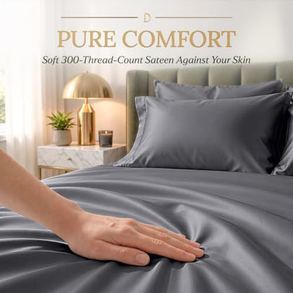 DECOLURE 100% Viscose Derived from Bamboo Sheets Twin Size | 4 Pc Bed Set