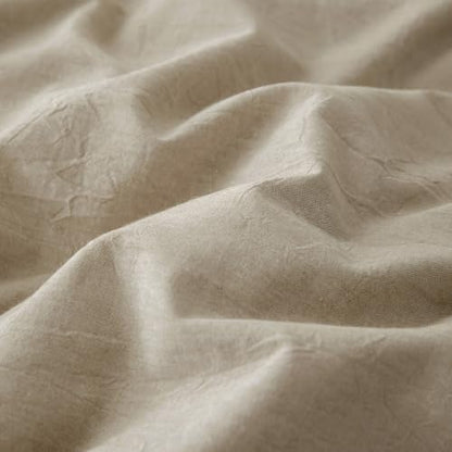 JIYUAN Oversized King Washed Cotton Duvet Cover Set, Relaxed Linen Feel