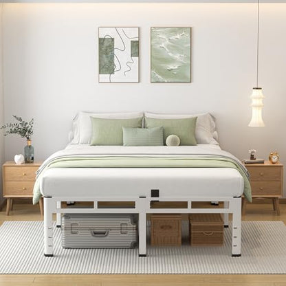 NKZ 2-in-1 Full Size Metal Platform Bed Frame, 14 Inch Heavy Duty Bed Base