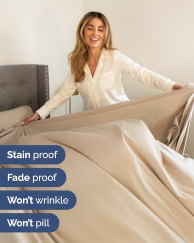 Flex Top Split Head King 6 Piece Sheet Set - Breathable & Cooling - Cream