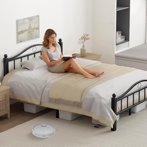 Metal Queen Bed Frame with Headboard