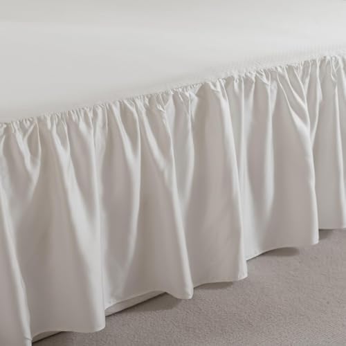 Bed Skirt Queen Size Ruffled Bed Skirt with Split Corners, 14 Inch Drop