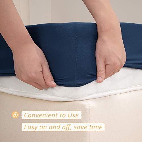 Mrs Awesome Stretch Jersey Box Spring Cover Twin/Twin XL, Navy