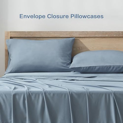 Andency California King Sheets Set 100% Viscose Derived from Bamboo