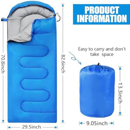 OBTANIM Sleeping Bags Portable Waterproof Camping Sleeping Bag for Adults Kids 4 Seasons Cold Weather or Warm Backpacking Hiking Travel Indoor Outdoor Use