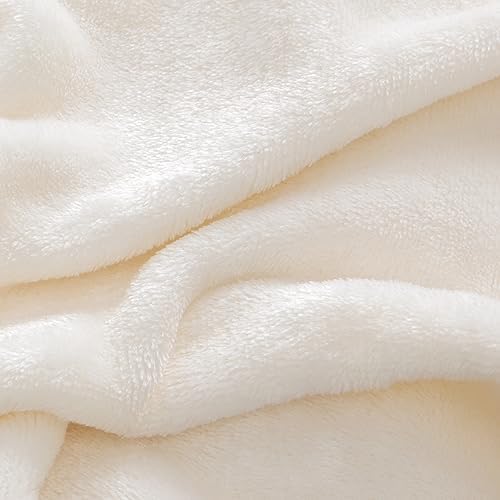 BEDELITE Flannel Sheets Full Size, White, 4 Pieces