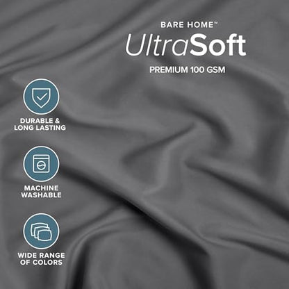 Bare Home RV Bunk Fitted Sheet - 1800 Ultra-Soft (30x75), Grey