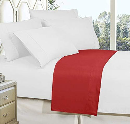 Elegant Comfort Premium Hotel Quality 1-Piece Flat Sheet, Luxury and Softest 1500 Premium Hotel Quality Microfiber Bedding Flat Sheet, Wrinkle-Free, Stain-Resistant, Twin/Twin XL, Burgundy