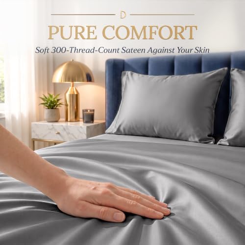 DECOLURE 100% Viscose Derived from Bamboo Sheets King Size | 4 Pc Bed Set