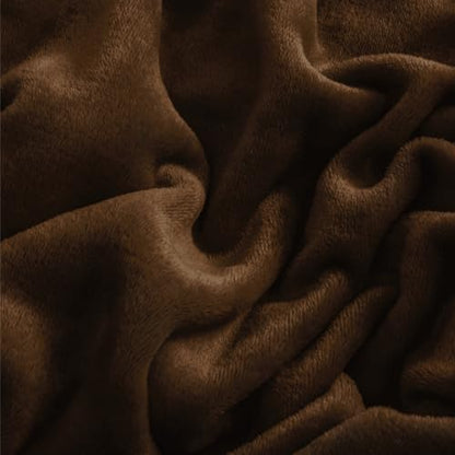 BEDELITE Flannel Sheets King Size, Brown, 4 Pieces