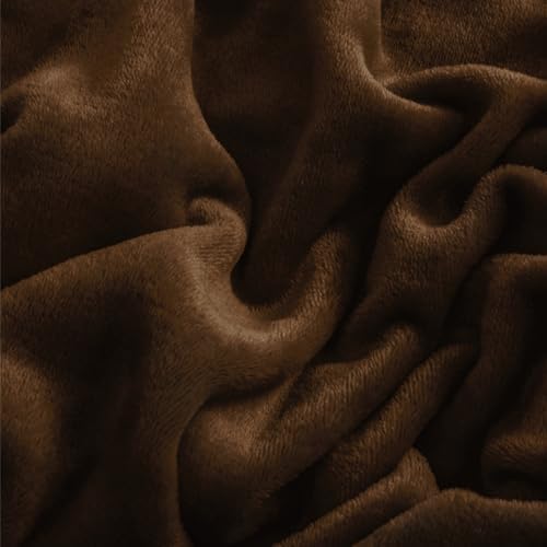 BEDELITE Flannel Sheets Twin Size, Brown, 3 Pieces