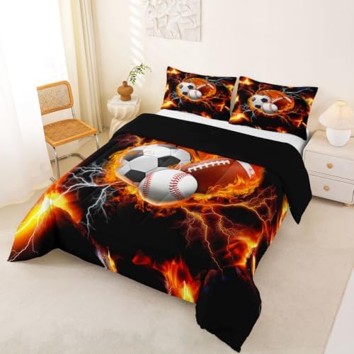 Erosebridal 3D Sports Print Bedding Sets Queen -