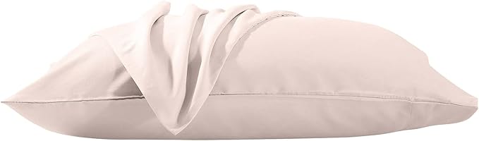 Evolive Ultra Soft Brushed Microfiber Standard Size 20"x30" Pillowcases Pair Set of 2 with Envelope Closure (20"x30" Standard, Ivory)