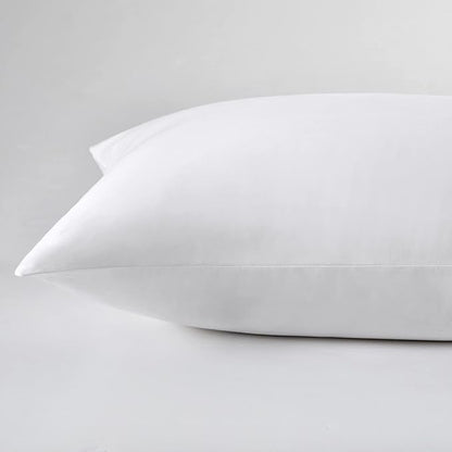 100% Cotton Zippered Body Pillow Cover, Super Soft & Breathable Body Pillow Pillowcase with Zipper, White Body Pillow Case Cover 20x54 Inches, 1 Pack