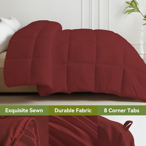 L LOVSOUL Queen Comforter Down Alternative Duvet Insert,90x90IN