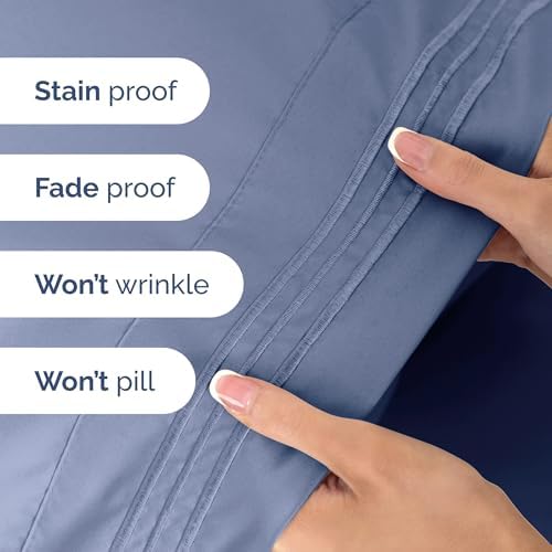 Twin Size 3 Piece Sheet Set - Ultra Soft & Cooling Sheets - Dusty Purple
