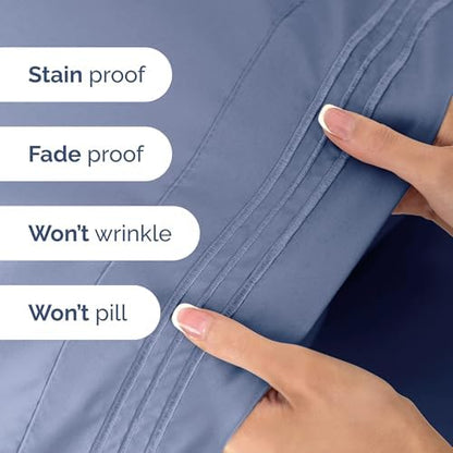 Twin Size 3 Piece Sheet Set - Ultra Soft & Cooling Sheets - Dusty Purple