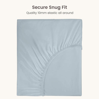 Bioweaves 100% Organic Cotton 1 Twin Fitted Sheet Only | 300 Thread Count Sateen Weave GOTS Certified with Deep Pocket - Shore