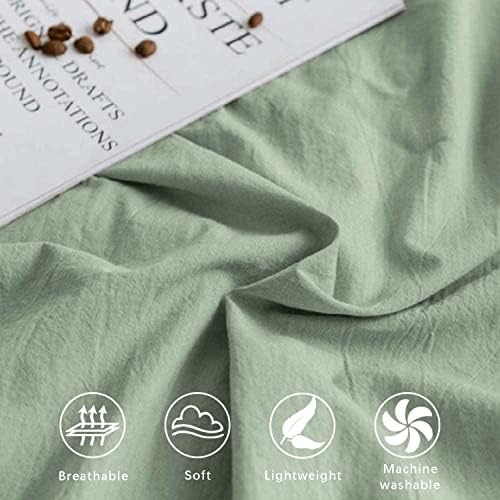 Queen Size Comforter Set 3 Piece, Sage Green, 90x90 inch