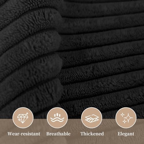 Sasttie Headboard Pillow Full, Wedge Pillow Headboard, Black