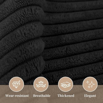 Sasttie Headboard Pillow Full, Wedge Pillow Headboard, Black