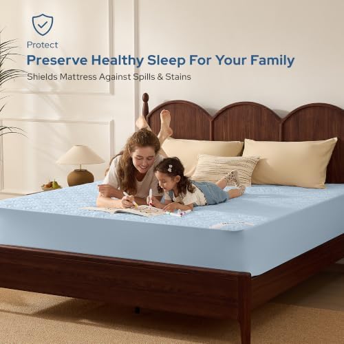BEDLORE Waterproof Mattress Protector, California King Size Mattress Pad