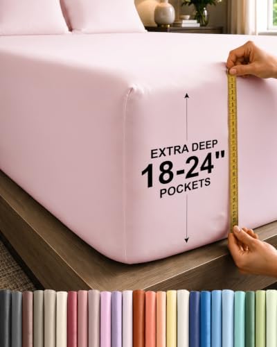 CGK Linens Extra Deep Cal King Fitted Sheet Only - Lavender Pink