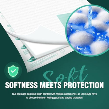 MILDPLUS Heavy Duty Underpads 30x36 Inch, 75 Count, Ultra 10 Times More Absorbent & Tear-Resistant Disposable Bed Pads with Cloth Backing for Incontinence, Adults & Elderly Care