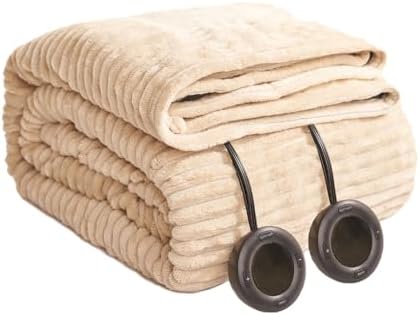 Heated Blanket Queen Size, 6 Heat Level Electric Blanket, White