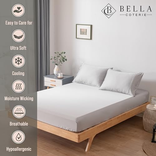 Bella Coterie | Luxury Bamboo Viscose Split King Size Fitted Sheet Only