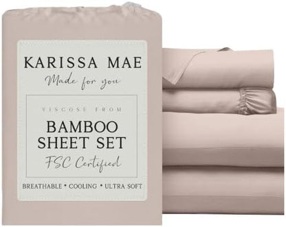 KARISSA MAE Luxury Bamboo Viscose Full Size Sheet Set
