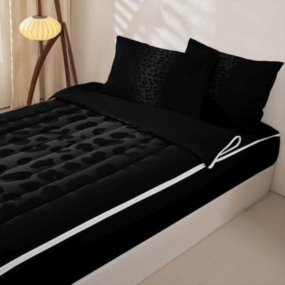 Feelyou Leopard Cheetah Animals Comforter Set Queen Size Kids Boys Girls