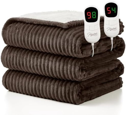 Homemate Electric Heated Heating Blanket Queen Size 84"x90" Dual Control