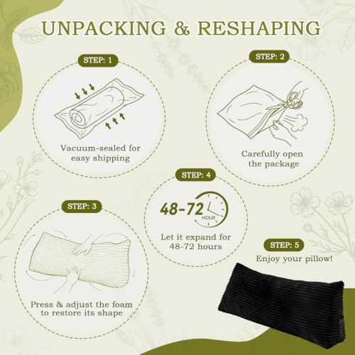 Headboard Pillow Queen, Headboard Wedge Pillow, Black