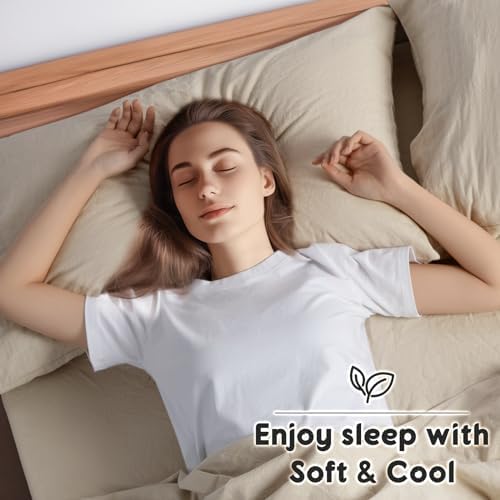 SONORO KATE 100% French Linen Queen Size Sheets Set,Extra Deep Pocket,4PC