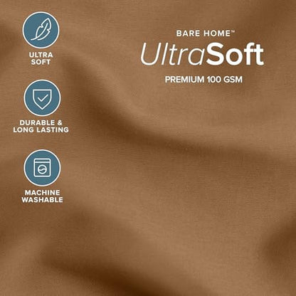 Bare Home Comforter Set - 1800 Ultra Soft (King, Caramel)