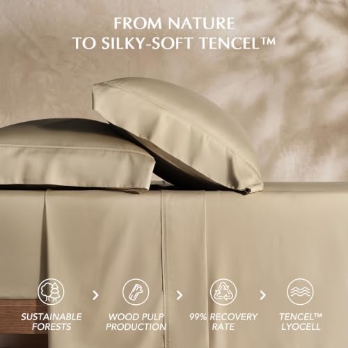 EverGrace Tencel™ Sheet Set, Breathable & Cooling, Full, Urban Taupe