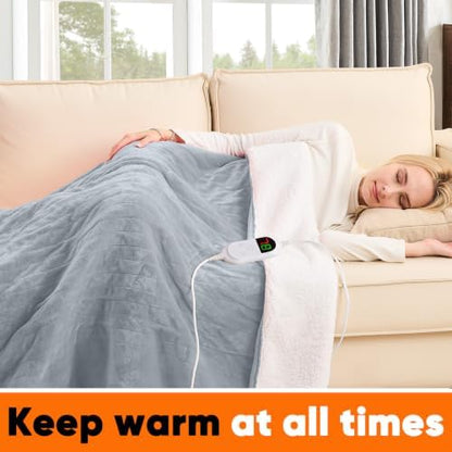 greenoak Heated Blanket Electric Full Heating 72"X84",Gifts for Women