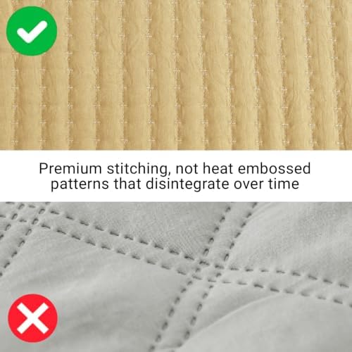 WRENSONGE King Size Quilt-Lightweight Bedspreads Yellow King Quilt Bedding