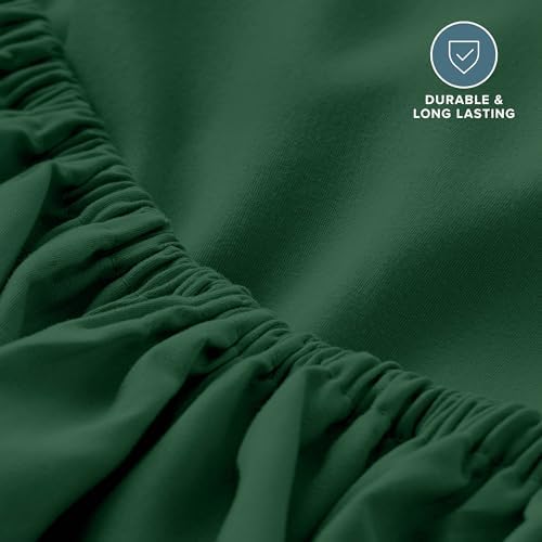 Bare Home Full Fitted Sheet - 1800 Ultra-Soft (Full, Forest Green)