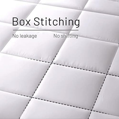 NEXHOME PRO Viscose from Bamboo Cooling Comforter, White Queen Lightweight Down Alternative Cool Natural Organic Duvet Insert, Summer Bedding Blenket Cool for Hot Sleepers,8 Corner Tabs(90"x 90")