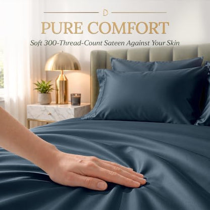 DECOLURE 100% Viscose Derived from Bamboo Sheets King Size | 6 Pc Bed Set